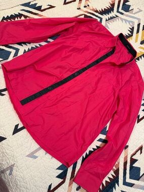 Men's Dress Shirt - Bright Pink with Contrast Trim